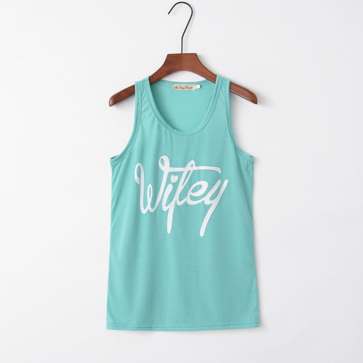 Damen Tanktop mit trendigem Schriftzug Drune