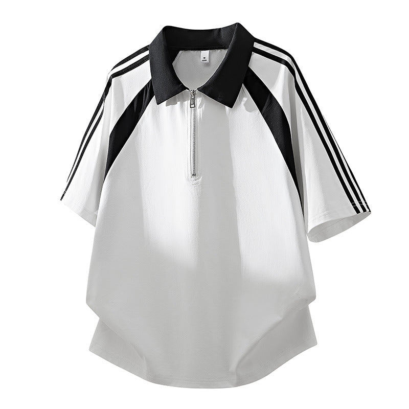 Herren Sportliches Poloshirt mit Reißverschluss