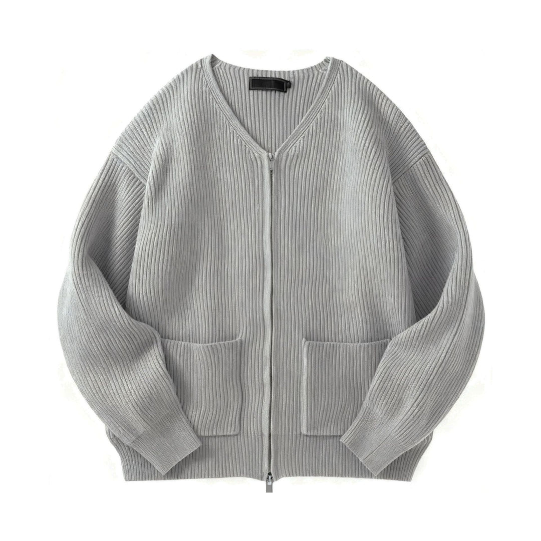 Damen Modische Strickjacke mit Reißverschluss Drune