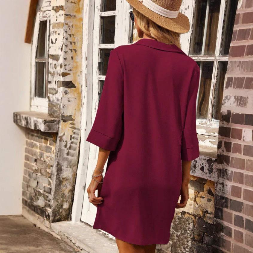 Damen Hemdblusenkleid Drune