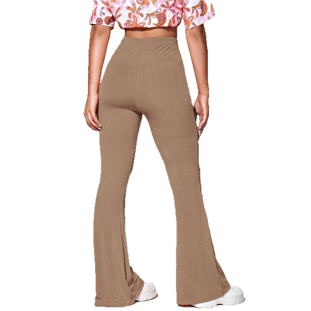 Damen Hochgeschnittene Bootcut-Hosen Drune