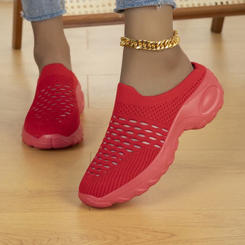 Damen Atmungsaktive Strick-Slipper-Sneaker mit stoßdämpfender Leichtsohle Drune