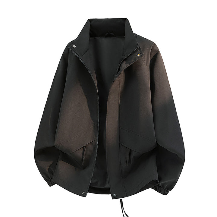 Damen Leichte Oversize‑Übergangsjacke ohne Kapuze mit Kordelzug, Pattentaschen & elastischen Bündchen Drune