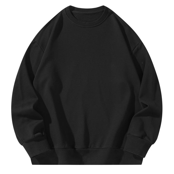 Unisex Oversize-Sweatshirt mit Rundhalsausschnitt, überschnittener Schulter und geripptem Saum Drune