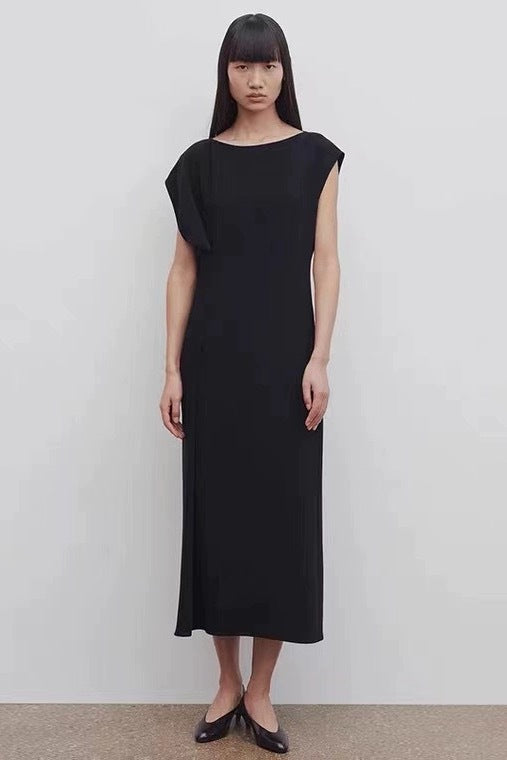 Damen Fließendes Midikleid mit reduziertem Schnitt Drune
