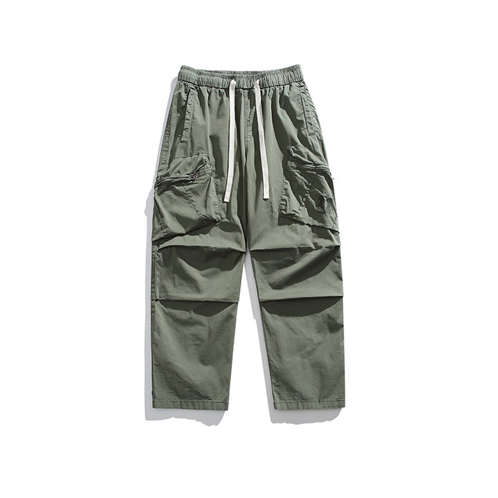 Herren Locker geschnittene Cargo-Hose mit elastischem Tunnelzugbund, Kordelzug und großen Utility-Taschen Drune