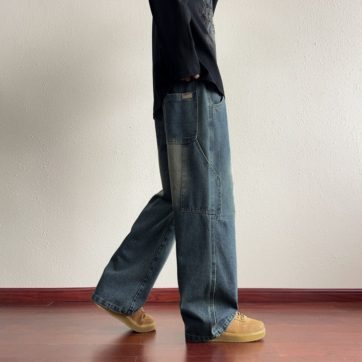 Herren Lässige und weite Jeans Drune