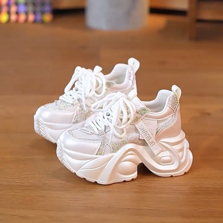 Damen Chunky Sneakers mit futuristischem Design und atmungsaktivem Obermaterial Drune