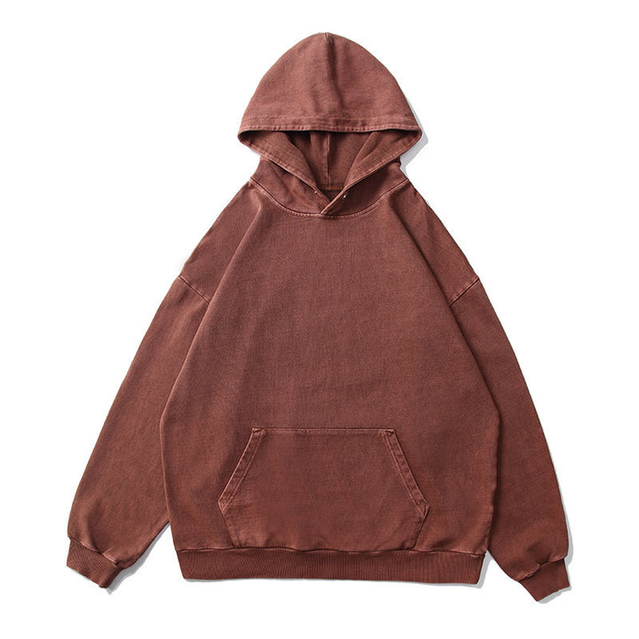 Unisex Oversize-Kapuzenpullover mit Kängurutasche und Vintage-Waschung Drune