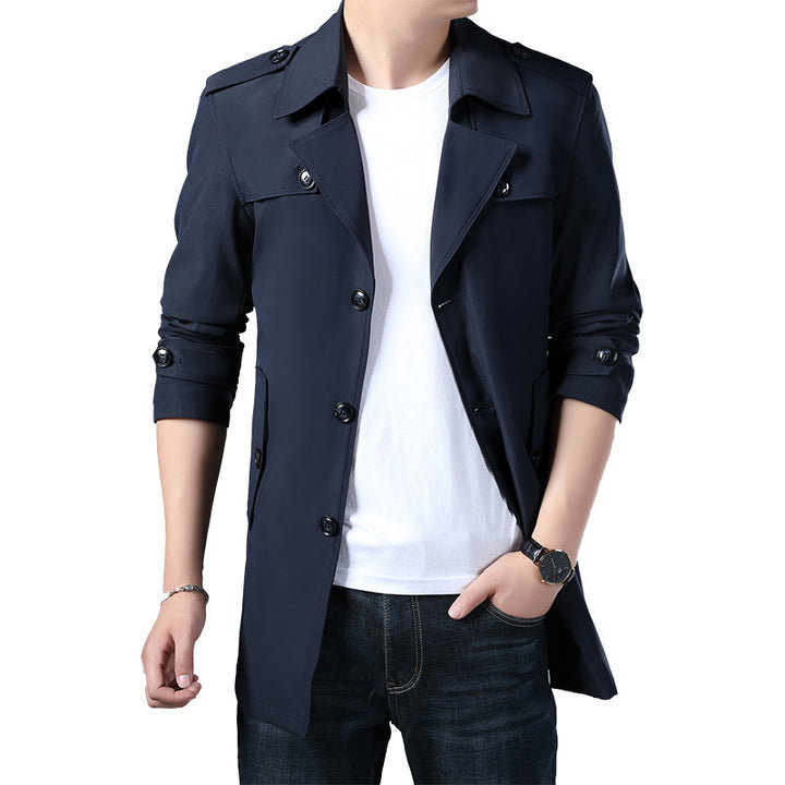 Herren Modische und elegante Trenchcoatjacke Drune