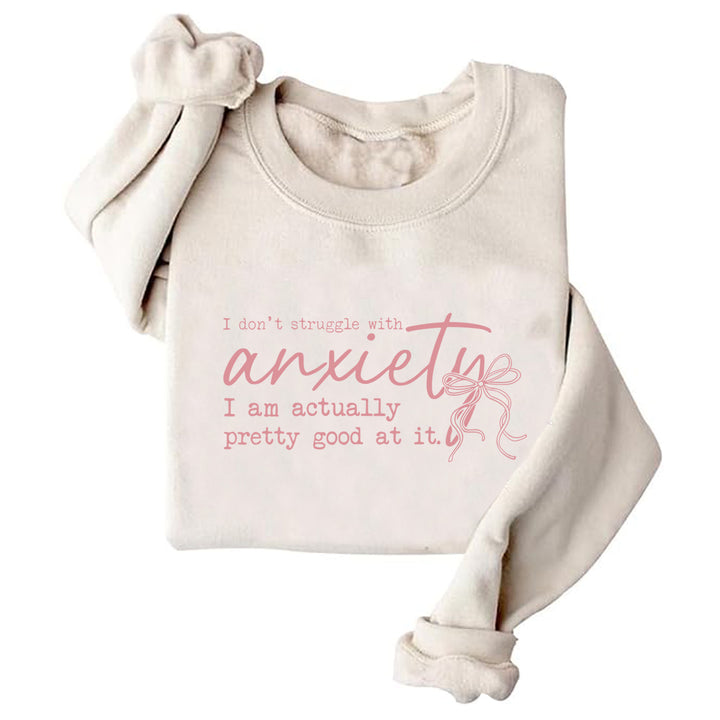 Damen Sweatshirt mit motivierender Botschaft und kreativem Design Drune