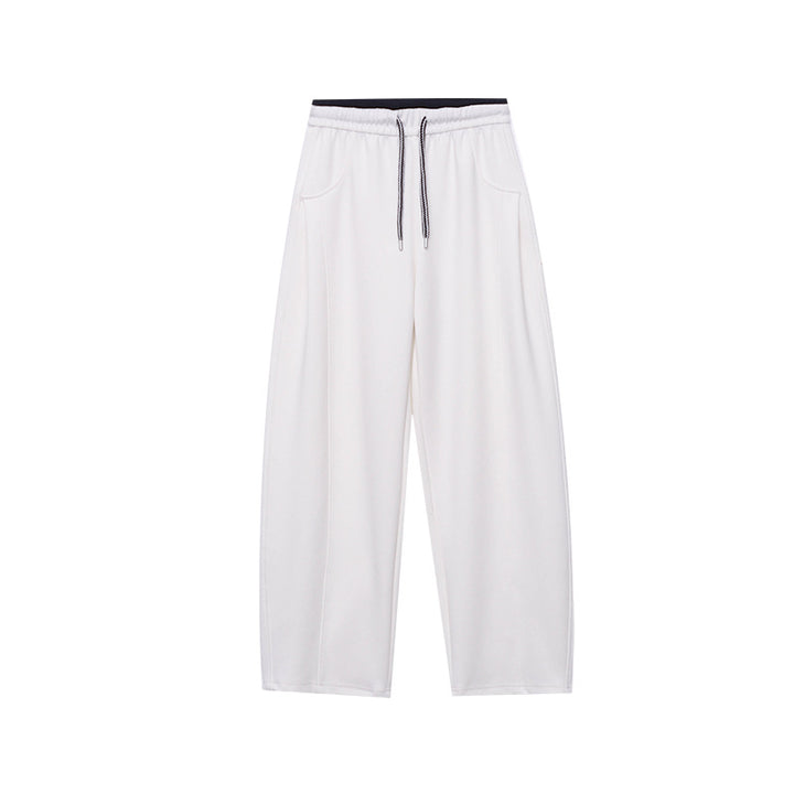 Damen lässige Sweatpants mit hohem Bund und weit geschnittenem Bein Drune
