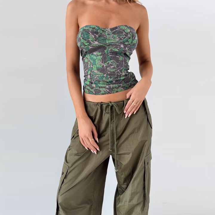 Damen Bustieroberteil mit floralem Muster und taillierter Silhouette Drune
