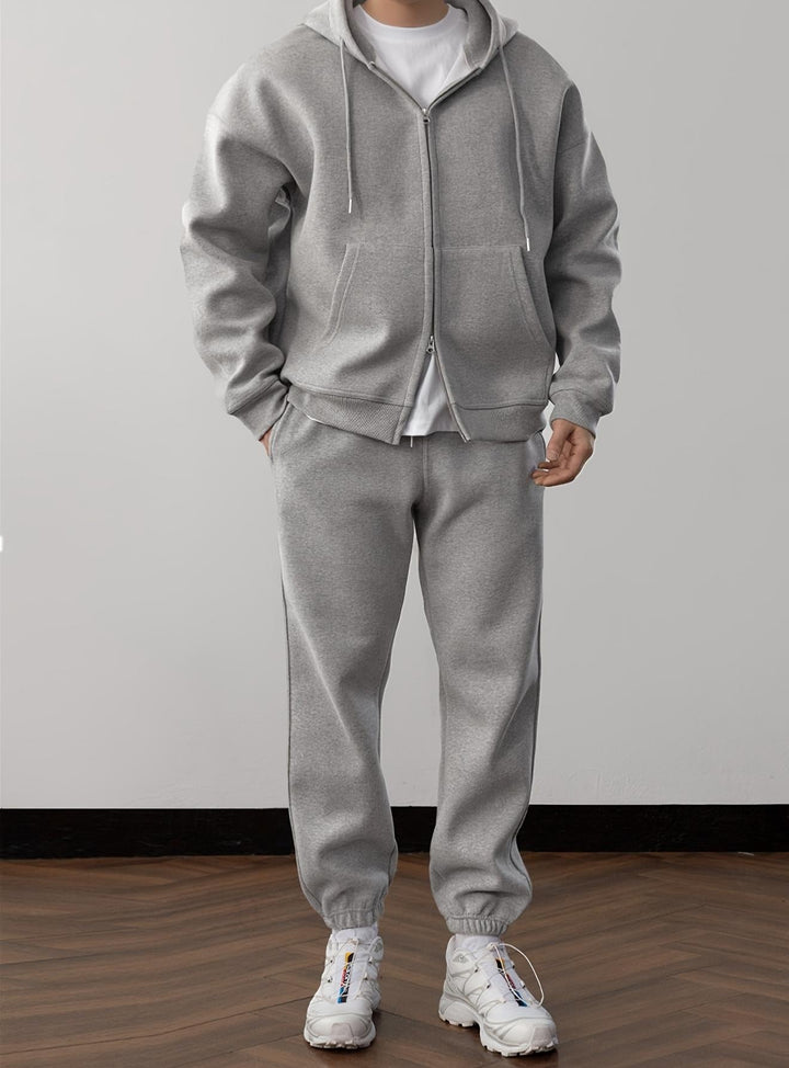 Herren bequeme Freizeitjacke mit passender Jogginghose Drune