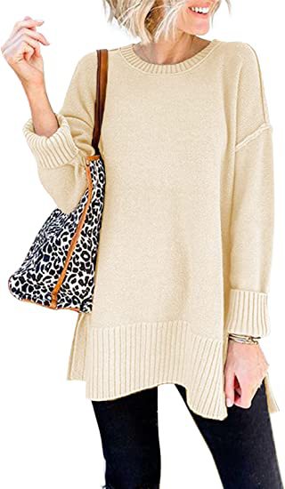 Drune | Übergröße Strickstruktur Langes Modell Lässiger Stil