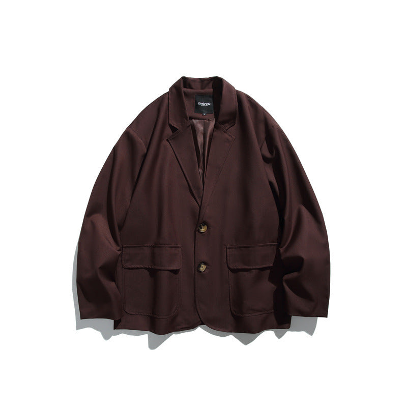 Herren Oversize Sakko aus fallendem Twill mit aufgesetzten Pattentaschen Drune