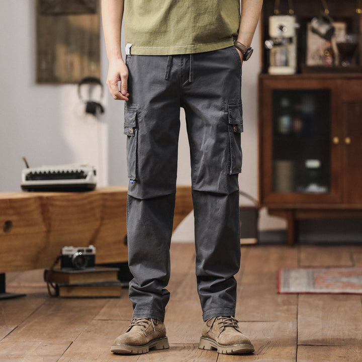 Herren Cargohose im Workwear‑Look mit verstärkten Kniepaneelen und Kordelbund Drune