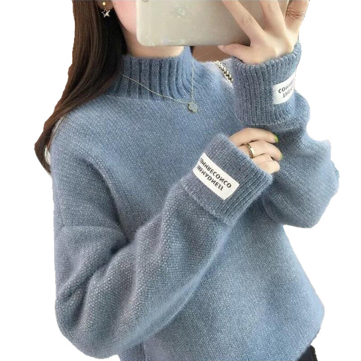 Damen Gemütlicher Rollkragenpullover mit strukturiertem Strickmuster Drune