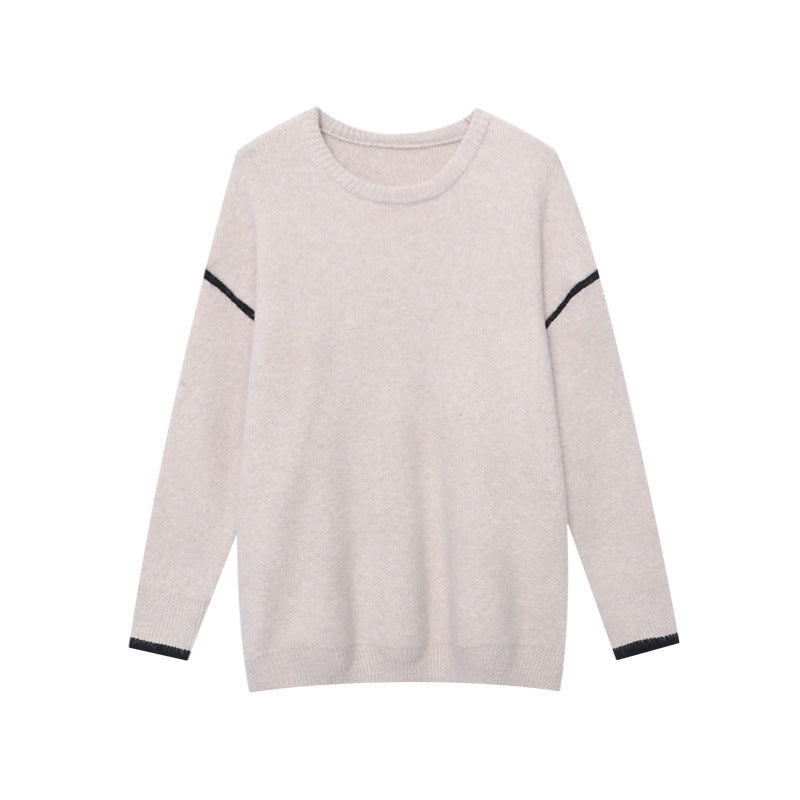 Damen eleganter Pullover mit strukturiertem Schnitt und moderner Akzent Drune