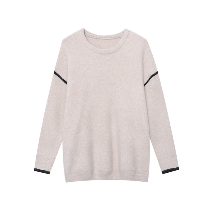 Damen eleganter Pullover mit strukturiertem Schnitt und moderner Akzent Drune