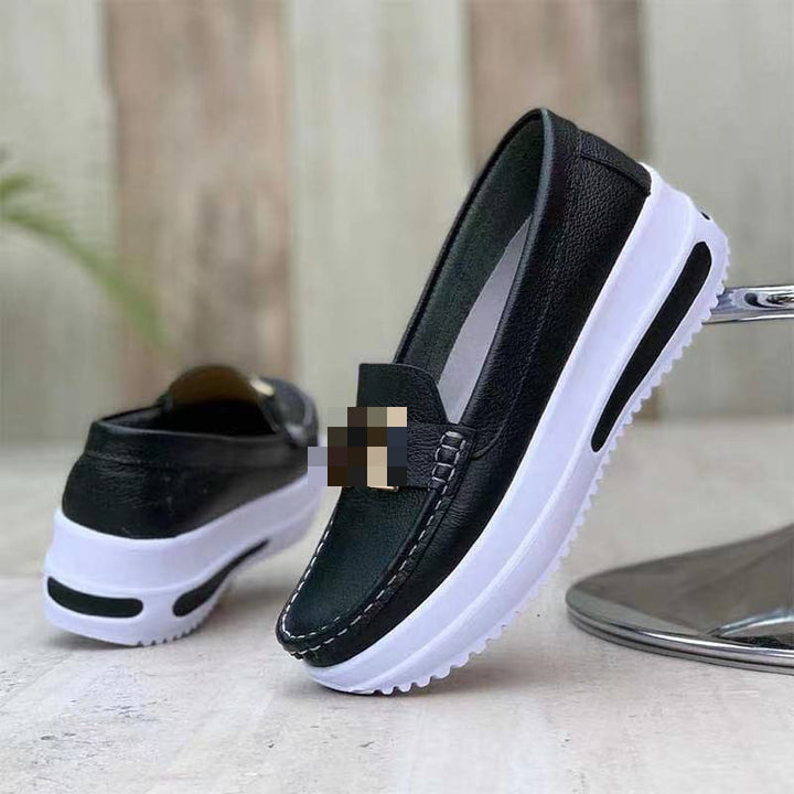 Damen Plateau-Loafer mit Metallic-Textil und leichter Profilsohle Drune