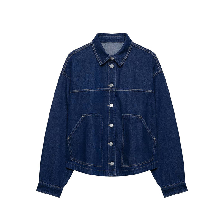 Damen Oversize-Workerjacke aus Baumwoll-Twill Drune