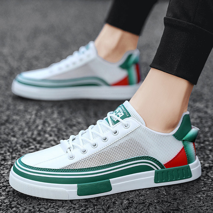 Unisex leichte Retro-Cupsohlen-Sneaker mit atmungsaktivem Mesh, gepolstertem Komfortfußbett und griffiger Gummilaufsohle Drune