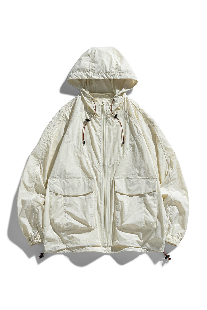 Herren Leichte Outdoor-Jacke mit verstellbarem Kapuzensystem