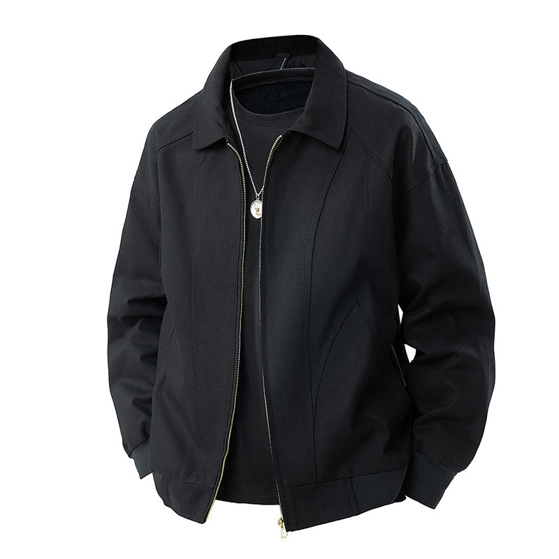 Herren Moderner Blouson mit Hemdkragen, Zwei‑Wege‑Reißverschluss und dezenter Teilungsnaht Drune