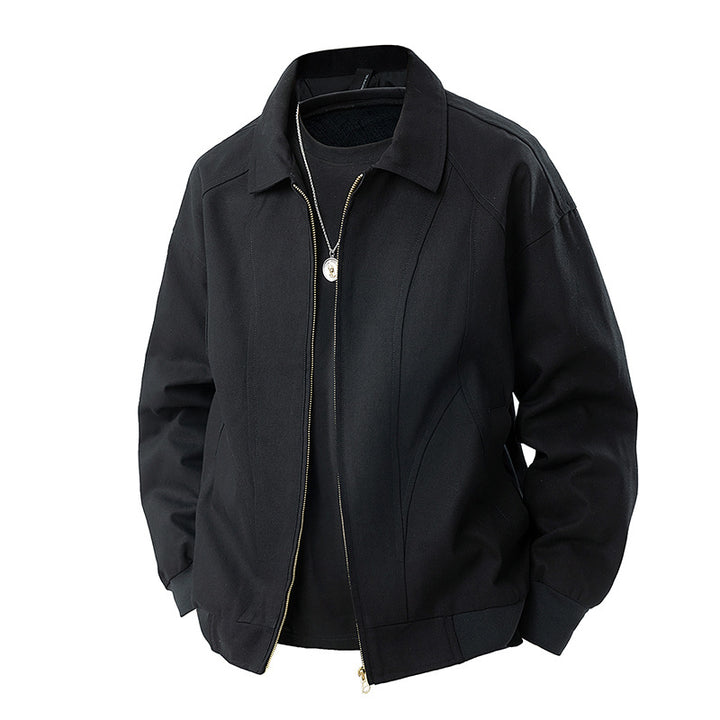 Herren Moderner Blouson mit Hemdkragen, Zwei‑Wege‑Reißverschluss und dezenter Teilungsnaht Drune