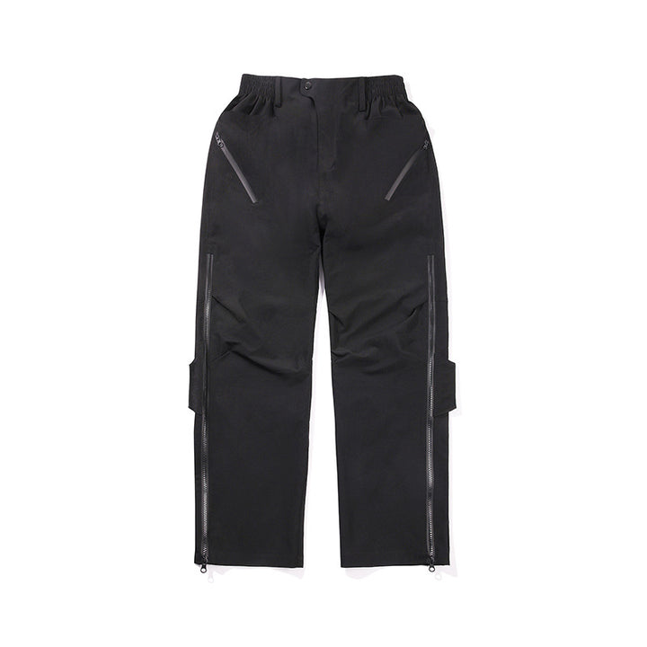 Herren Multifunktionale Tech‑Cargo‑Hose mit seitlichen Zippern, elastischem Bund und taktischen Pattentaschen Drune