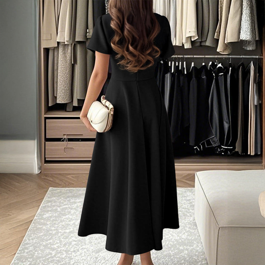 Damen Midikleid mit elegantem Schnitt und weiten Ärmeln Drune