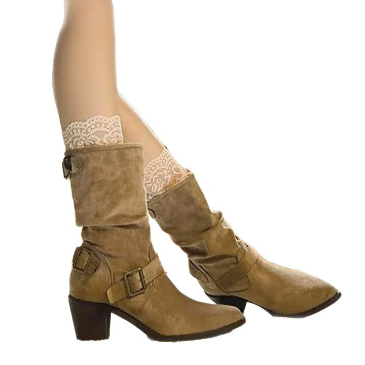 Damen Elegante und modische Stiefeletten Drune