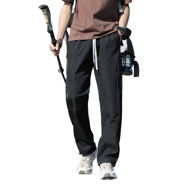 Herren Technische Outdoor- und Wanderhose mit Reißverschlusstaschen und verstellbarer Taille Drune