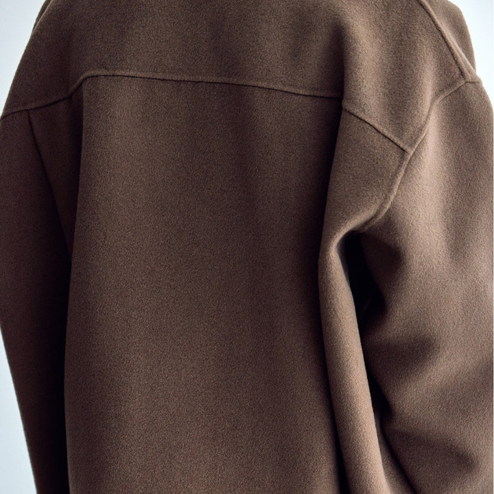 Herren Wolljacke mit Reißverschluss und weiter Passform Drune