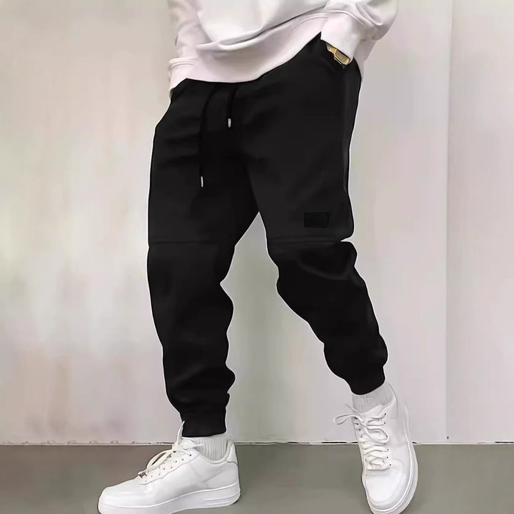 Herren lässige Jogginghose mit elastischem Bund und seitlichen Eingrifftaschen Drune