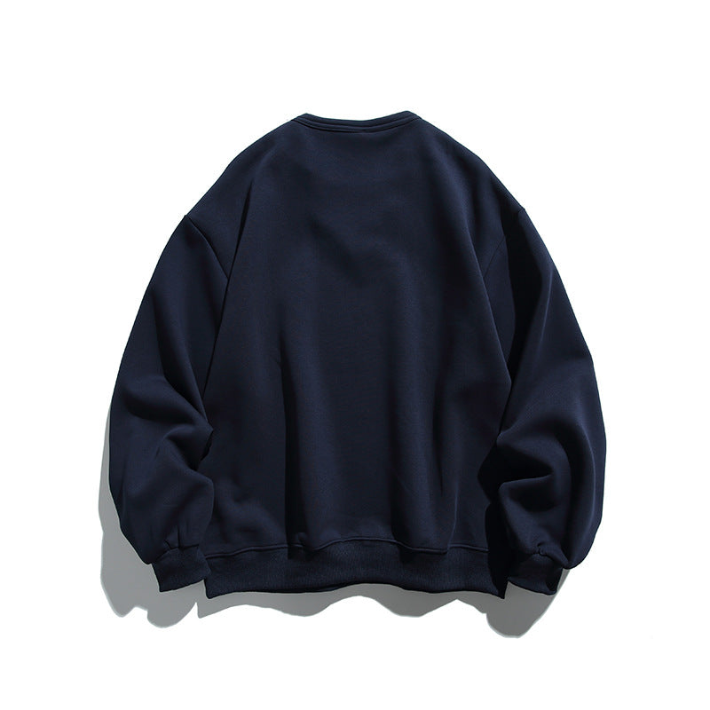 Unisex Oversize-Sweatshirt mit Lagenkragen, weichem Fleece und Statement-Print Drune