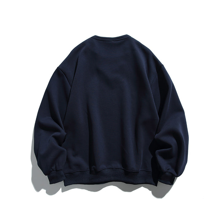 Unisex Oversize-Sweatshirt mit Lagenkragen, weichem Fleece und Statement-Print Drune