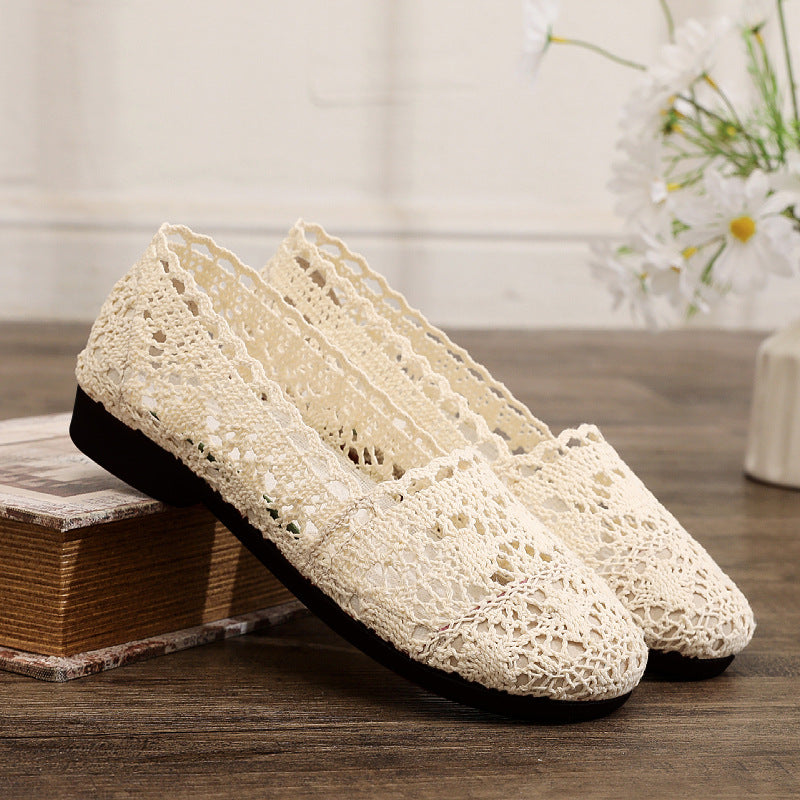 Damen elegante und atmungsaktive Spitzenschuhe Drune