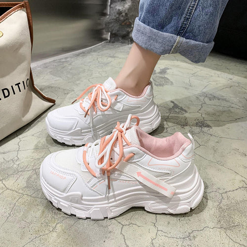 Damen Sportliche Chunky Sneakers mit atmungsaktivem Mesh und dynamischer Sohle Drune