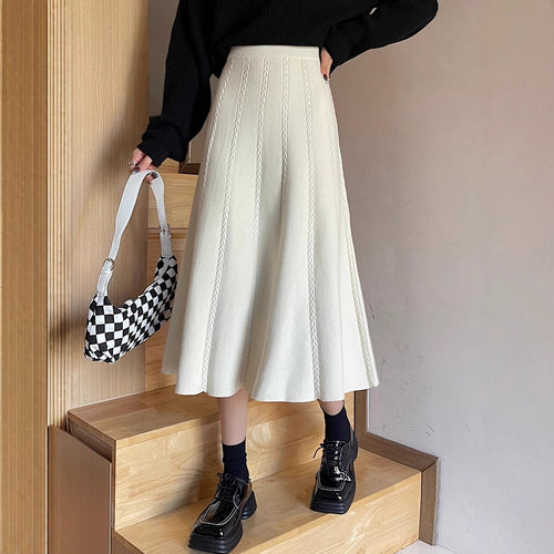 Damen Eleganter Plisseerock mit hohem Taillenschnitt Drune