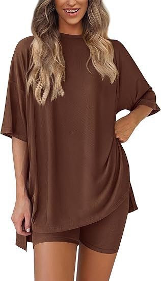 Damen lässiges Oversized T-Shirt Drune