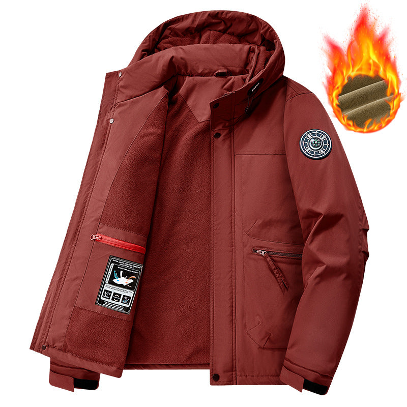 Herren Technische Wetterjacke mit abnehmbarer Kapuze Drune