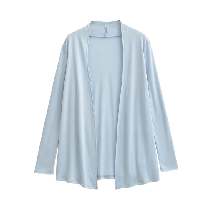 Damen Offener fließender Jersey-Cardigan mit Wasserfallkante Drune