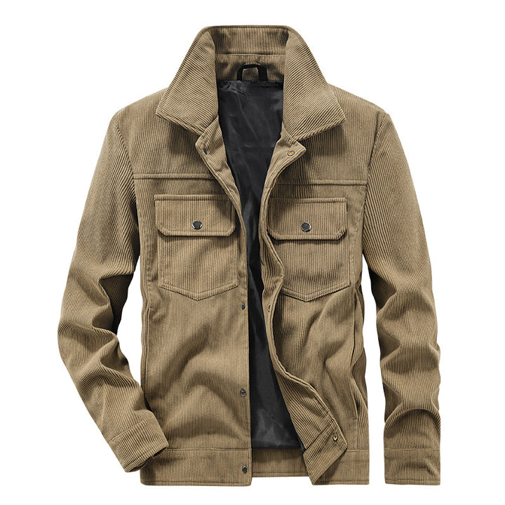 Herren Lässige Cordjacke mit praktischen Brusttaschen Drune