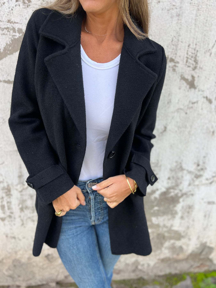 Damen eleganter und bequemer Fleece-Mantel Drune
