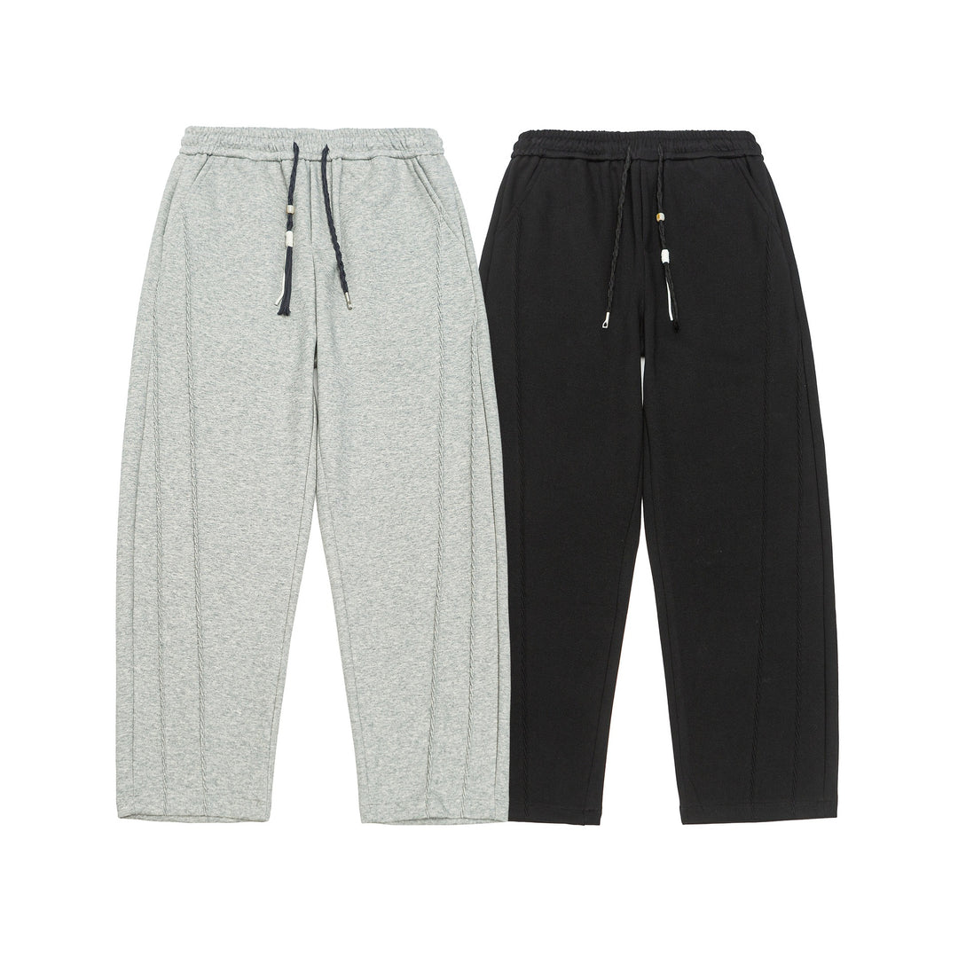 Damen Weite Cropped-Sweathose mit Elastikbund und aufgesetzter Gesäßtasche Drune