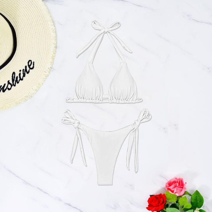 Damen Triangel-Bikini mit raffinierten Bindebändern und hochelastischem Stoff Drune