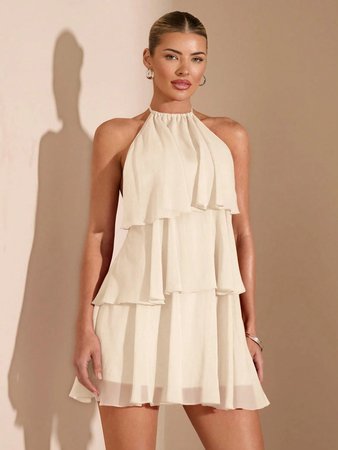 Damen Sommerliches Kleid mit raffinierten Rüschendetails Drune