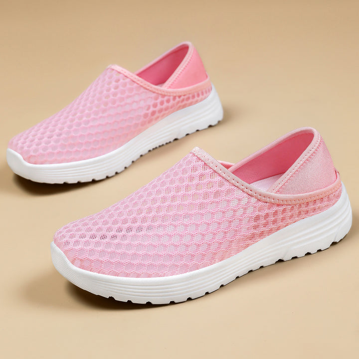 Damen nan atmungsaktive Mesh-Slip-On Clog-Sneaker mit Memory-Fußbett und dämpfender EVA-Sohle Drune